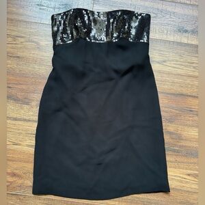 2P Ann Taylor Black Strapless Dress